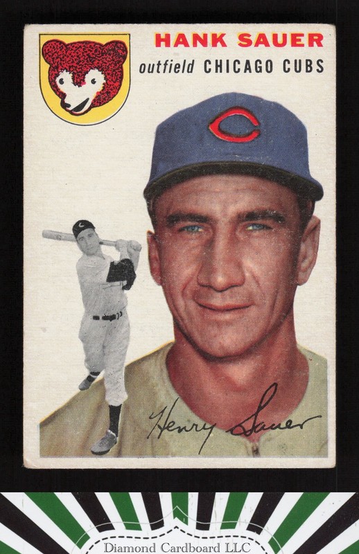 1954 Topps #4 Hank Sauer VGEX h, front