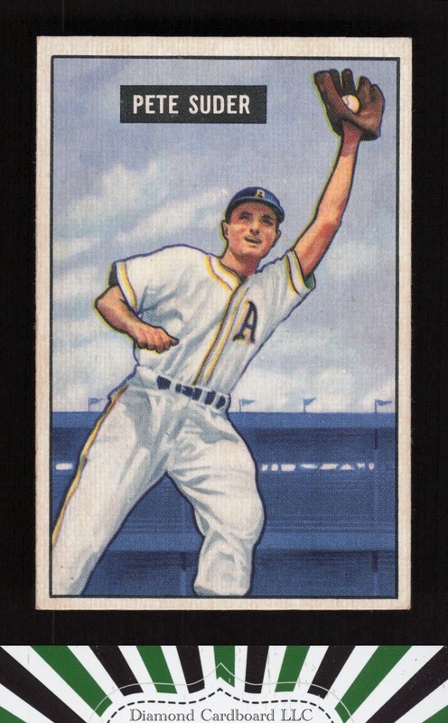 1951 Bowman #154 Pete Suder EX, front