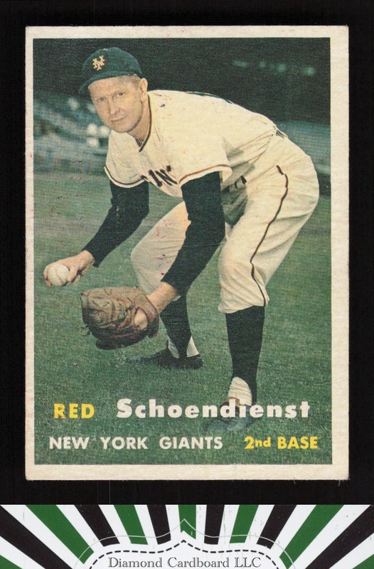 1957 Topps #154 Red Schoendienst VG b, front