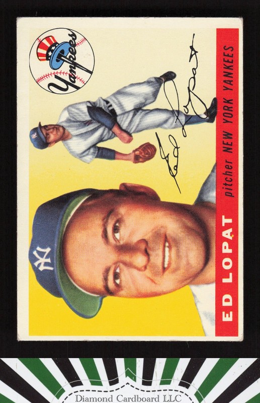 1955 Topps #109 Ed Lopat VGEX h, front