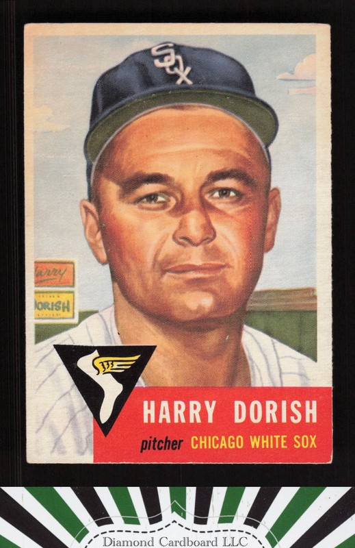 1953 Topps #145 Harry Dorish : Bio uses white text VGEX+ c, front