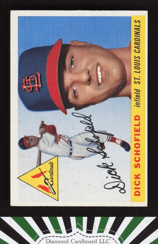 1955 Topps #143 Dick Schofield EX j, front