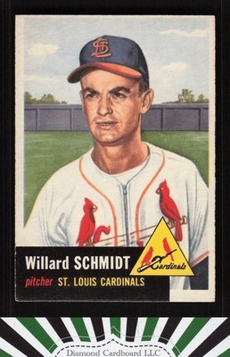 1953 Topps #168 Willard Schmidt VGEX+ e, front