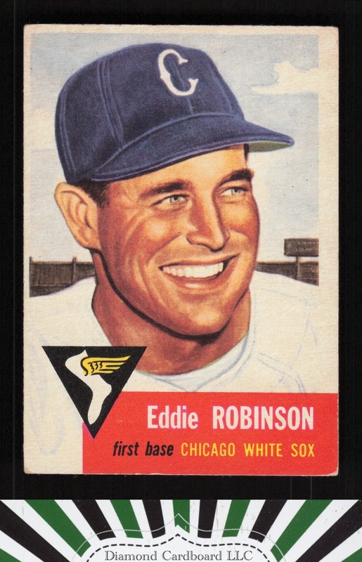 1953 Topps #73 Eddie Robinson VGEX b, front