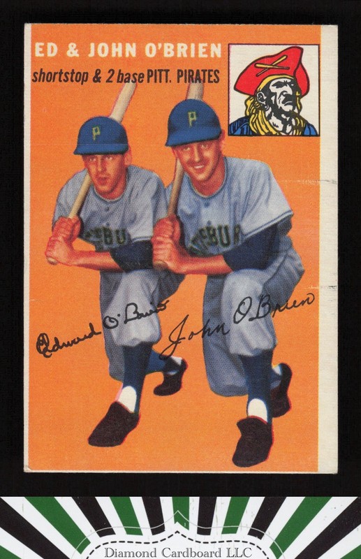 1954 Topps #139 Ed & John O'Brien VGEX e, front