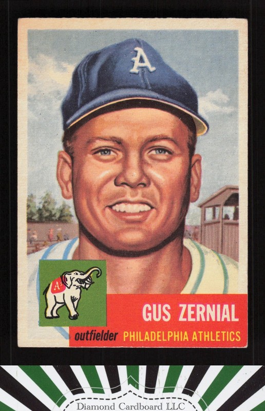 1953 Topps #42 Gus Zernial EX f, front