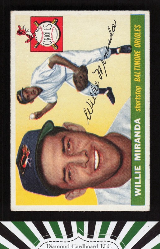 1955 Topps #154 Willie Miranda VGEX c, front