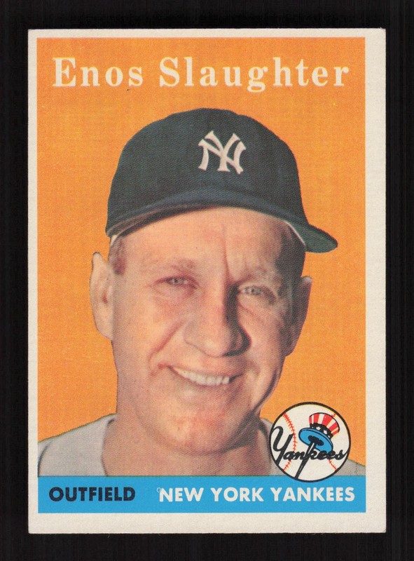 1958 Topps #142 Enos Slaughter EX+ j, front