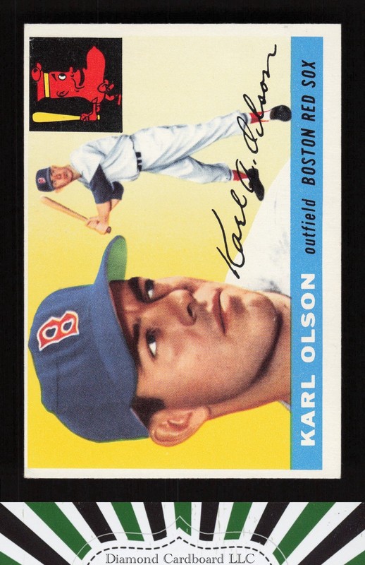 1955 Topps #72 Karl Olson VGEX+ o, front