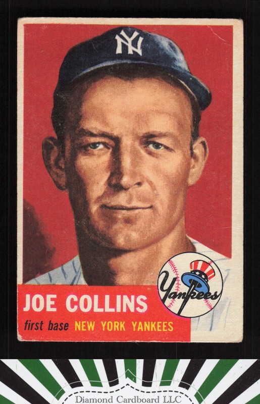 1953 Topps #9 Joe Collins GD+ c, front