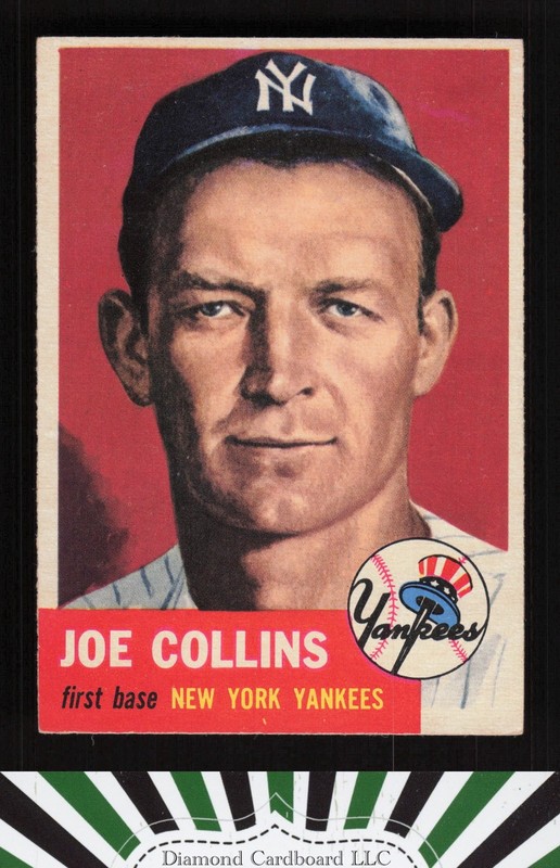 1953 Topps #9 Joe Collins EXMT e, front