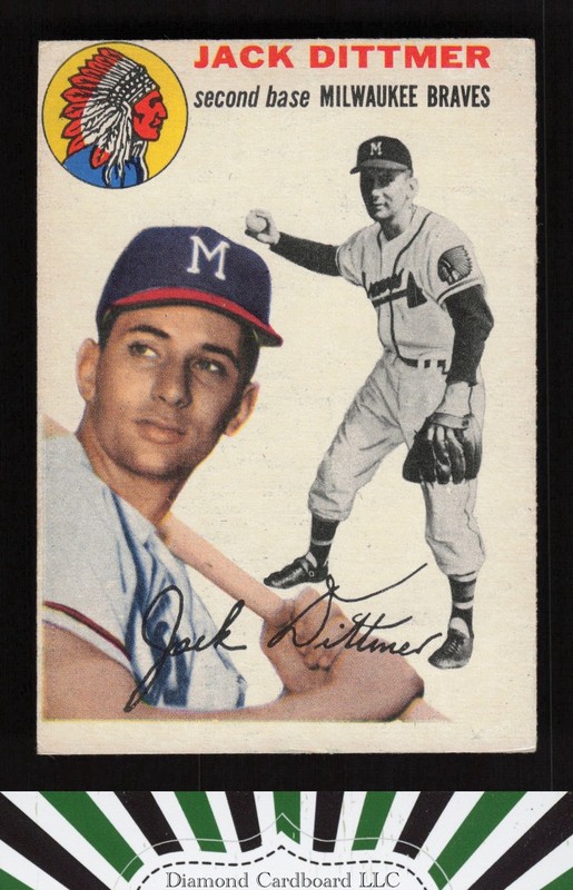 1954 Topps #53 Jack Dittmer VGEX h, front