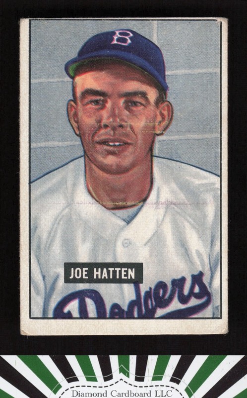 1951 Bowman #190 Joe Hatten VG, front