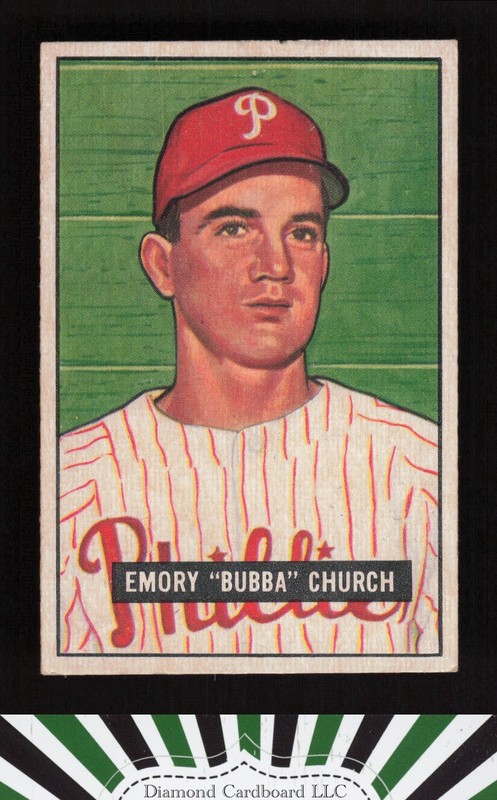 1951 Bowman #149 Bubba Church VG+ [CENTERED], front