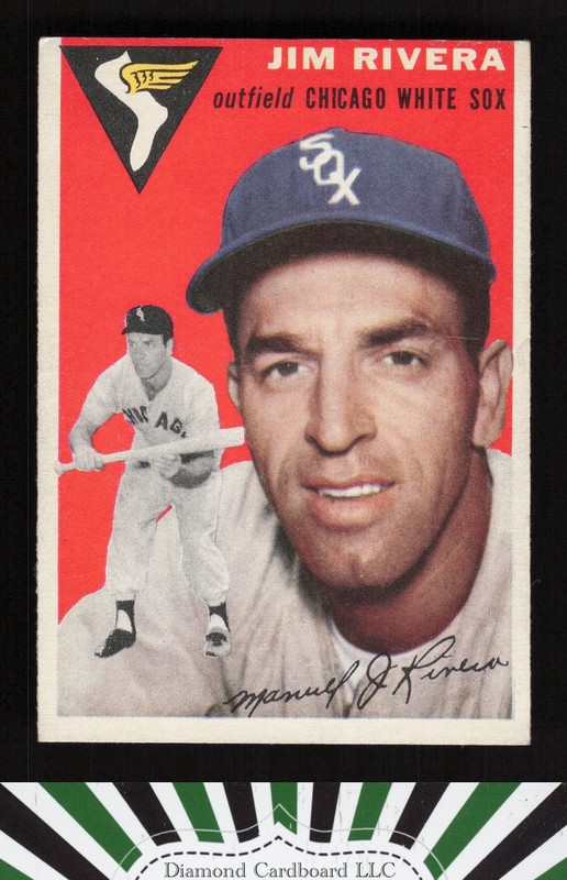 1954 Topps #34 Jim Rivera EX m, front