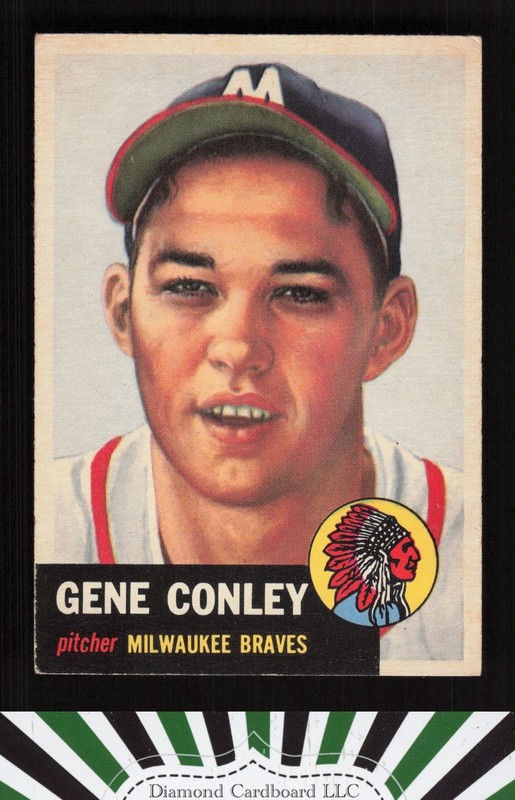 1953 Topps #215 Gene Conley VGEX [LOOKS GREAT] d, front