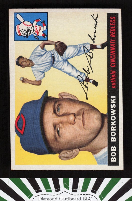 1955 Topps #74 Bob Borkowski EX h, front