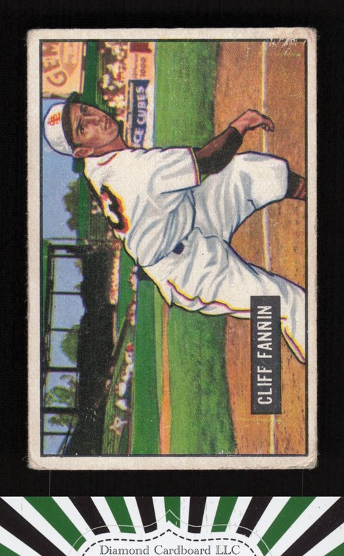 1951 Bowman #244 Cliff Fannin GD, front