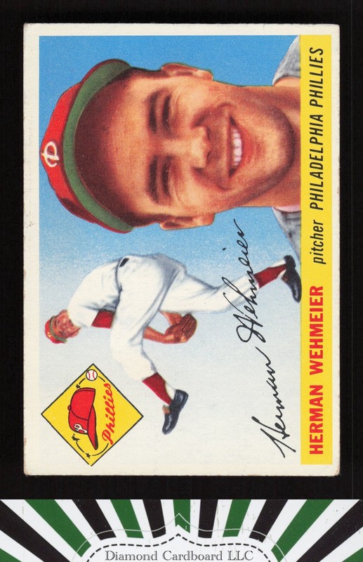 1955 Topps #29 Herman Wehmeier VG+ m, front