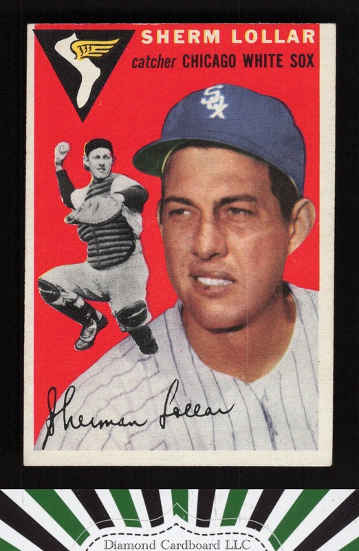 1954 Topps #39 Sherm Lollar VGEX+ m, front