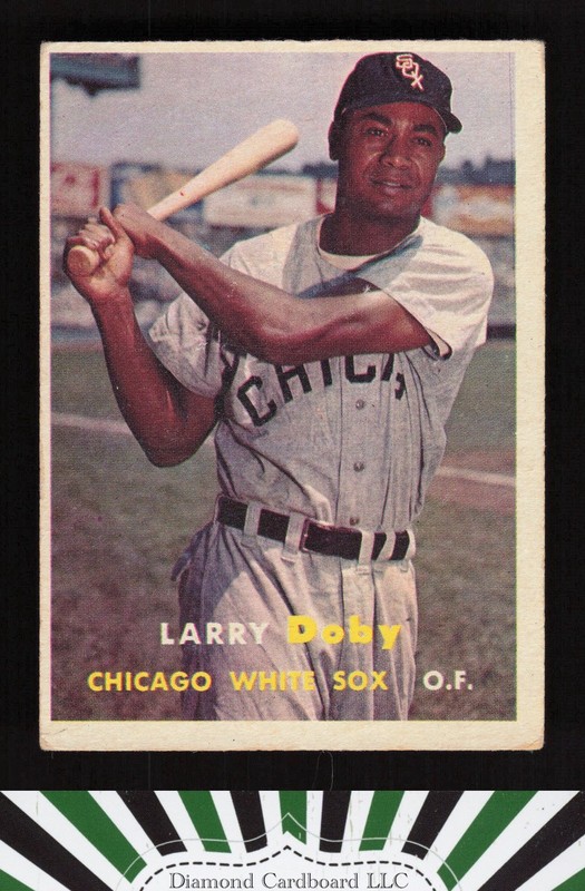 1957 Topps #85 Larry Doby VGEX a, front