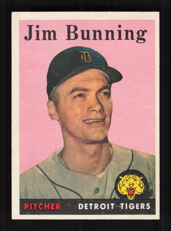 1958 Topps #115 Jim Bunning EX c, front