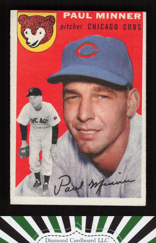 1954 Topps #28 Paul Minner VGEX l, front