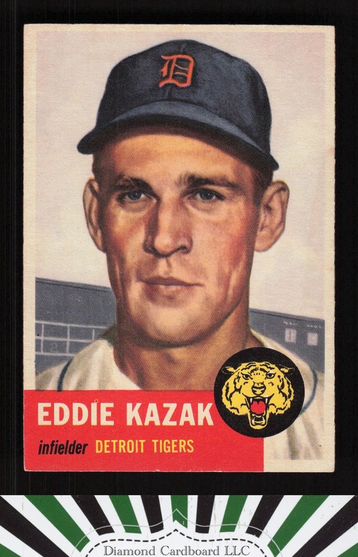 1953 Topps #194 Eddie Kazak EXMT+ h, front