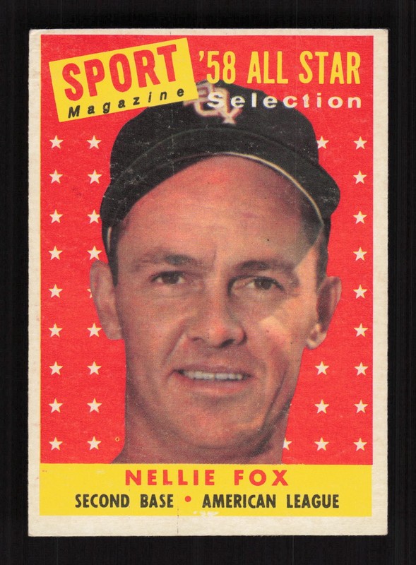 1958 Topps #479 Nellie Fox VG+ d, front