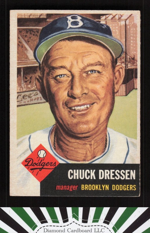 1953 Topps #50 Chuck Dressen VGEX e, front