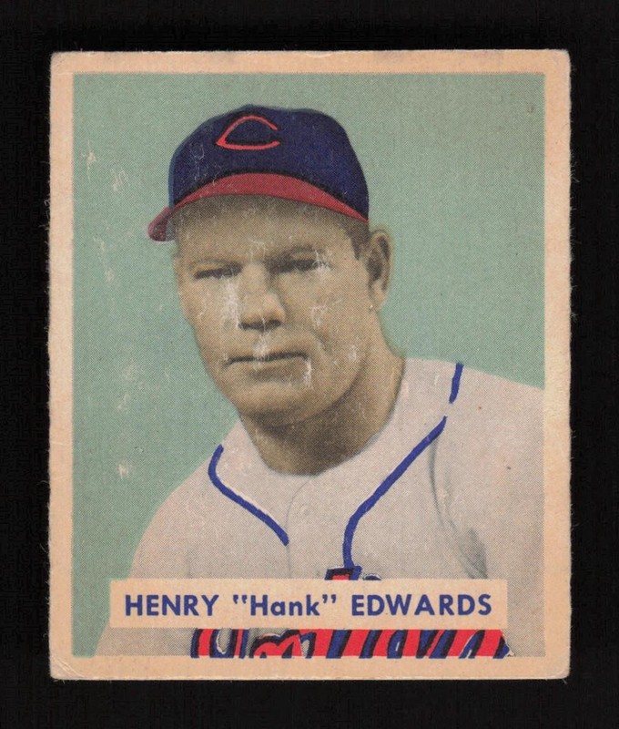 1949 Bowman #136 Henry "Hank" Edwards PR, front