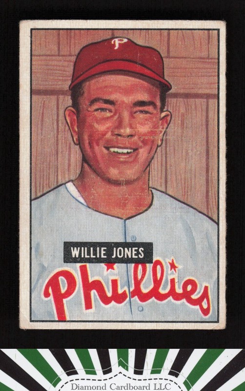 1951 Bowman #112 Willie Jones VG+, front