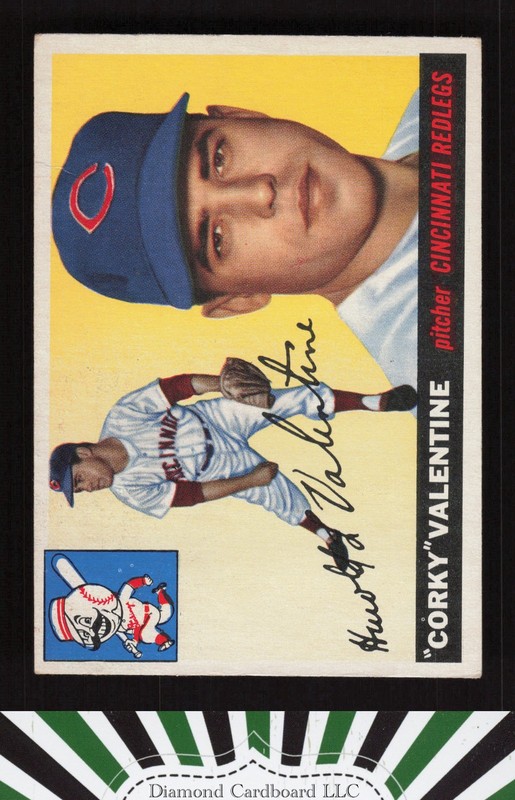 1955 Topps #44 Corky Valentine VG+ i, front