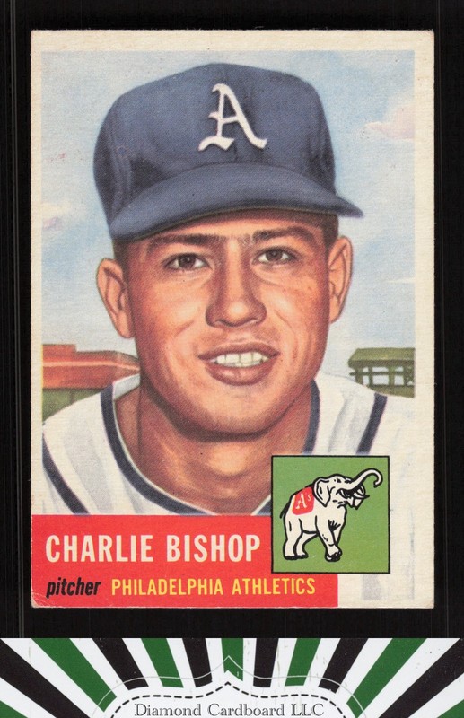 1953 Topps #186 Charlie Bishop VGEX g, front