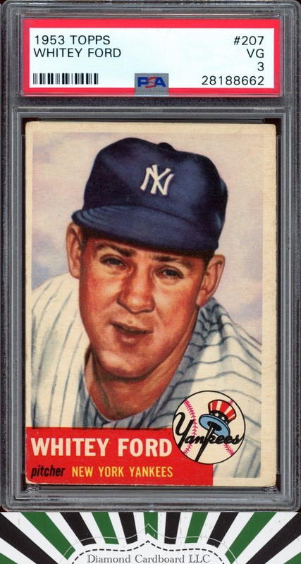 1953 Topps #207 Whitey Ford PSA 3, front