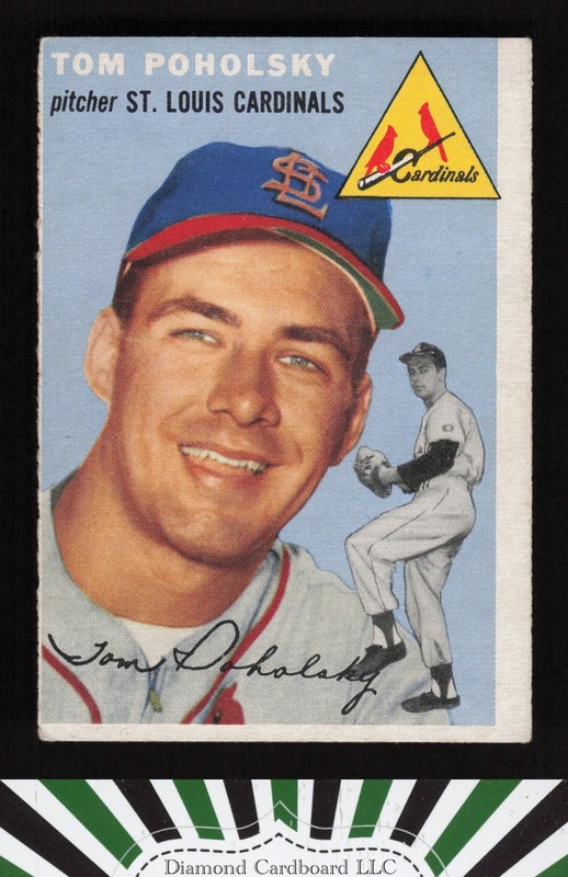 1954 Topps #142 Tom Poholsky VGEX(MC) g, front