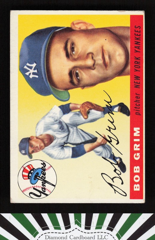 1955 Topps #80 Bob Grim VGEX g, front
