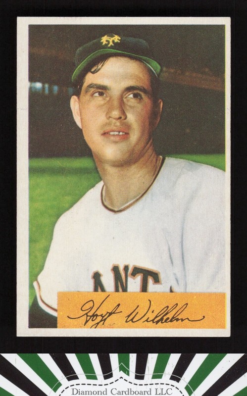 1954 Bowman #57 Hoyt Wilhelm NM k, front