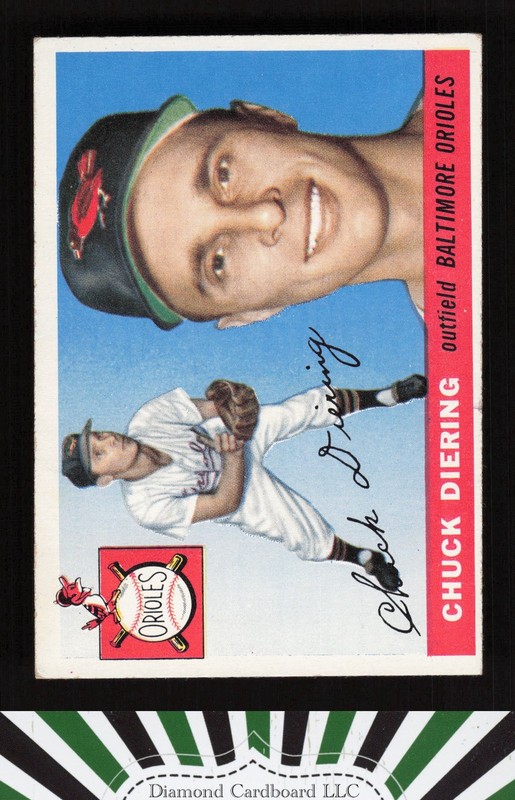 1955 Topps #105 Chuck Diering VGEX b, front
