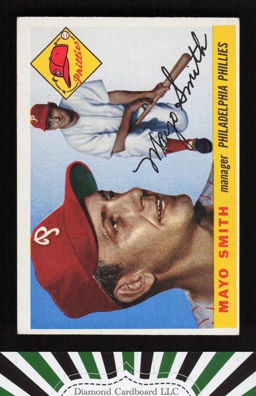 1955 Topps #130 Mayo Smith EX c, front