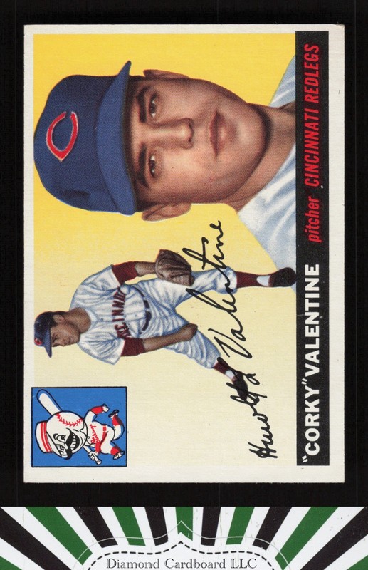 1955 Topps #44 Corky Valentine EX o, front