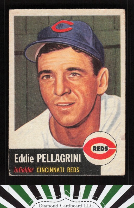1953 Topps #28 Eddie Pellagrini VG c, front