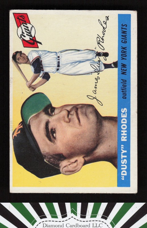 1955 Topps #1 Dusty Rhodes VG d, front