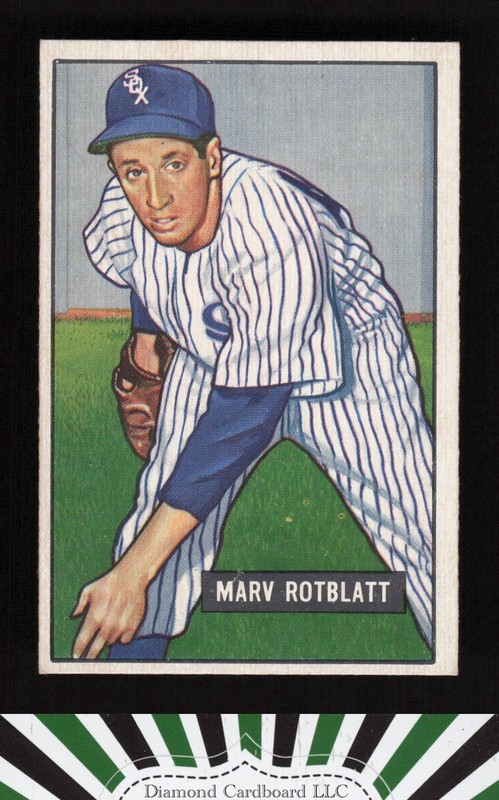 1951 Bowman #303 Marv Rotblatt EX, front