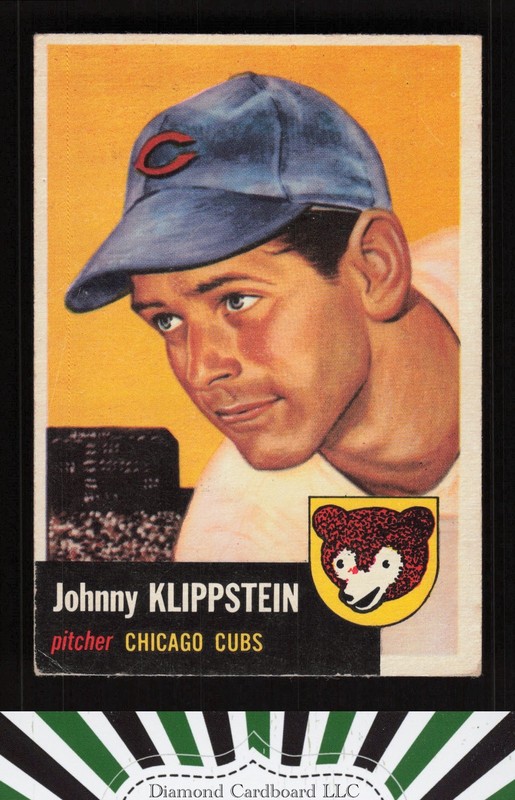 1953 Topps #46 Johnny Klippstein VG b, front