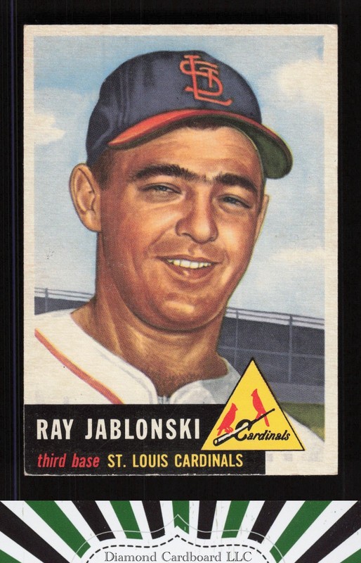 1953 Topps #189 Ray Jablonski EX e, front