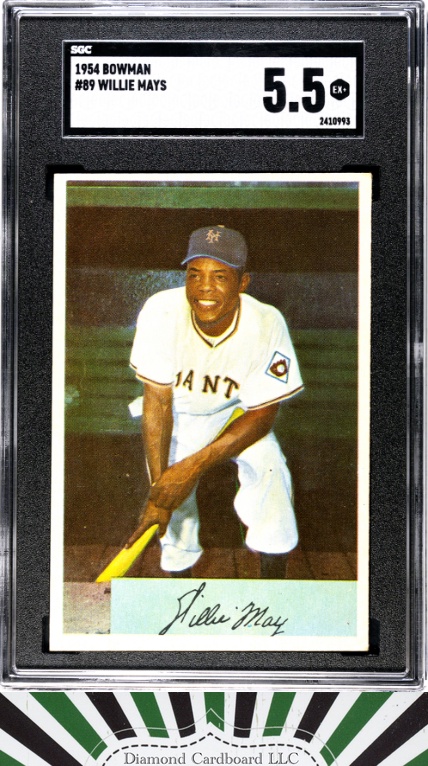 1954 Bowman #89 Willie Mays SGC 5.5, front