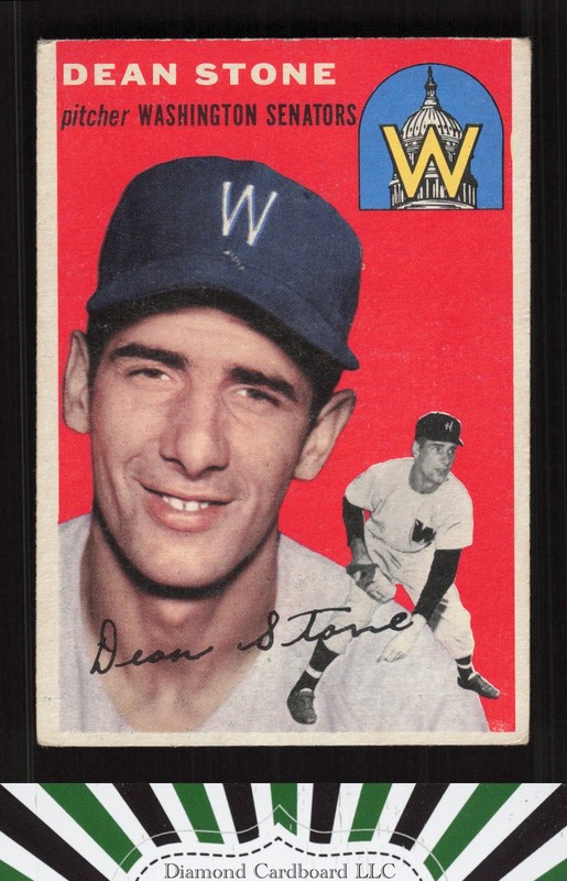 1954 Topps #114 Dean Stone VG m, front