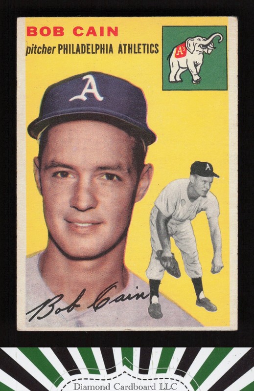 1954 Topps #61 Bob Cain VG+ a, front