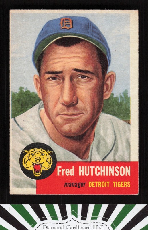 1953 Topps #72 Fred Hutchinson VGEX e, front